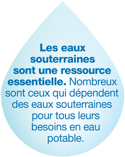 Les eaux souterraines sont une ressource essentielle. Nombreux sont ceux qui dpendent des eaux souterraines pour tous leurs besoins en eau potable.